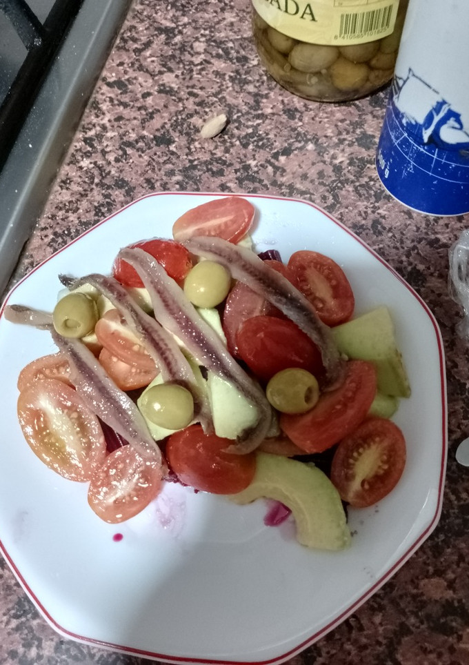 Una foto de Ensalada de anchoas