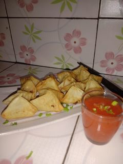 Foto resep Crab Rangoon + Saus Bangkok Kilat