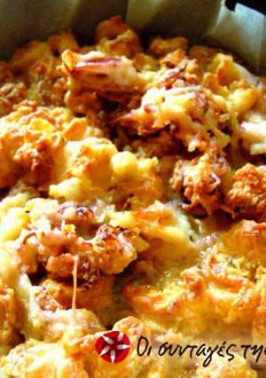 A picture of Kalamarakia in the oven as if fried.