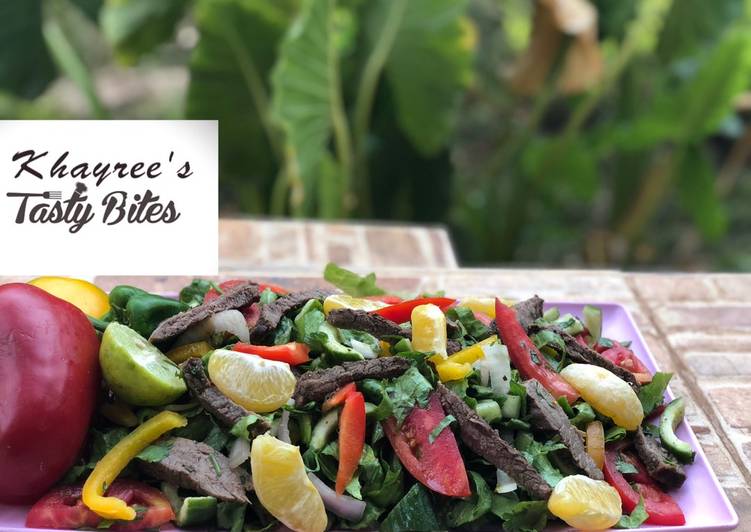 Recipe of Favorite Thai beef and herbs salad