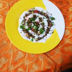 A picture of Curd sprouts chaat.