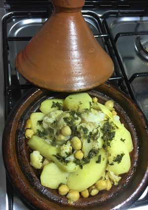 صورة لوصفة طاجين بالدجاج والخضر