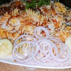 A picture of Pasta chicken biryani.