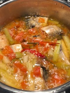 Hình của món Cá mackerel kho cà chua nồi instant pot.