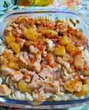 Fideo tirabuzón con tuco de Pollo