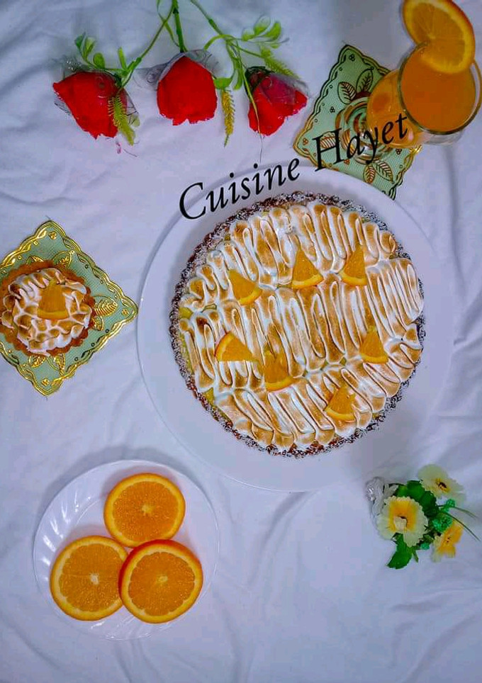 صورة لوصفة تارت البرتقال بالمورانغ 🍊🍰