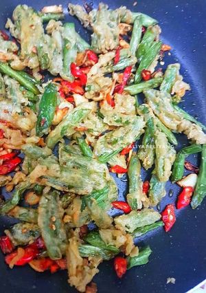 Foto resep Buncis cabai garam kilat khas chinese resto