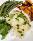 Baked Cod with Ginger and Cilantro