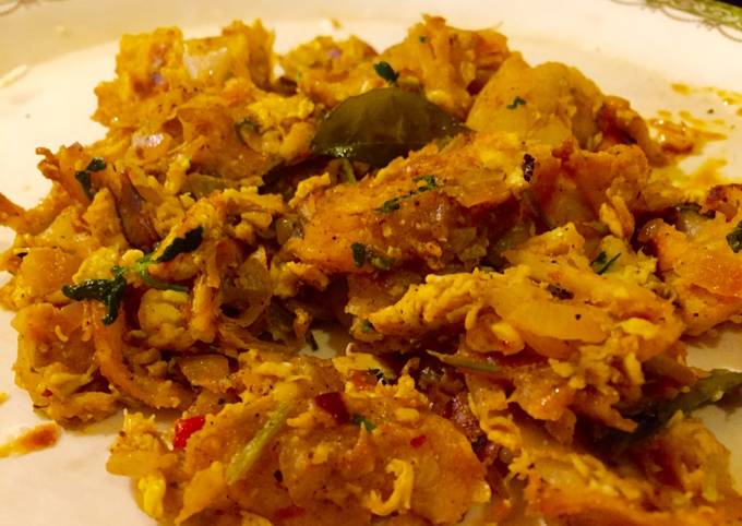 Malabar kothu parotta (Egg minced bread)