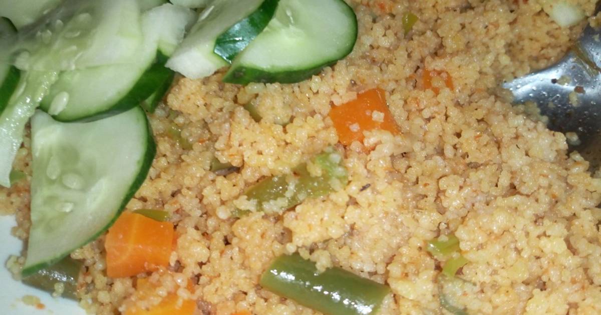 Jollof cous cous Recipe by Zahra Kabir Cookpad
