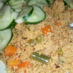A picture of Jollof cous cous.