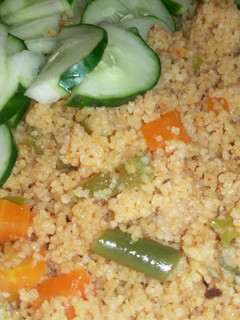 A picture of Jollof cous cous.