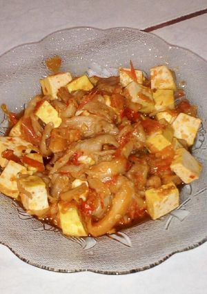 Foto resep Jamur tiram tahu level hot.