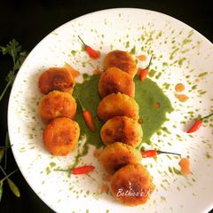 A picture of Khaman Dhokla Cutlet.