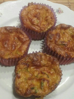 A picture of Salty zucchini muffins.