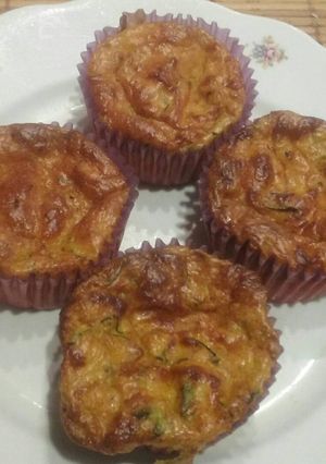 A picture of Salty zucchini muffins.