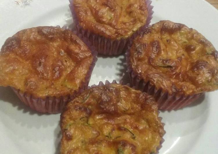 Steps to Prepare Ultimate Salty zucchini muffins