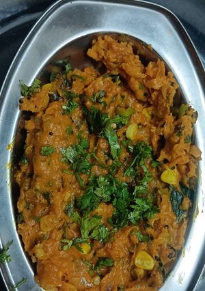 A picture of Zunka (Maharashtrian recipe).