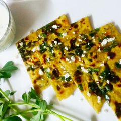 Methi Paneer Onion Parantha A picture of Methi Paneer Onion Parantha.