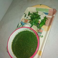 A picture of Adrak lehsan chutney.