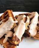 Strawberry cheesecake waffles