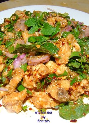 รูปของ ลาบไก่กรอบ