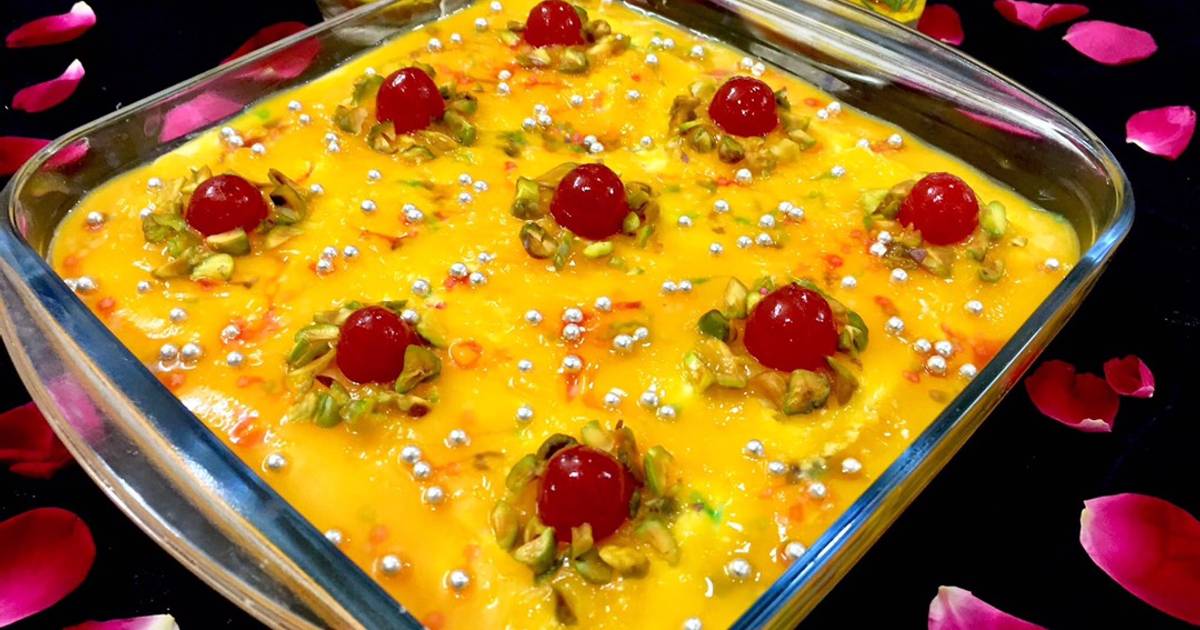 Orange custard no bake Recipe by Anu Kamra Cookpad