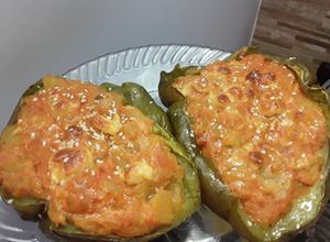 Una foto de Chayotes / Guatila / Cidra rellenos de Atún!!!