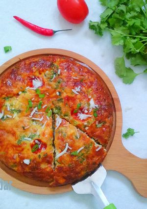 A picture of Frittita with Pao bhaji flavour.