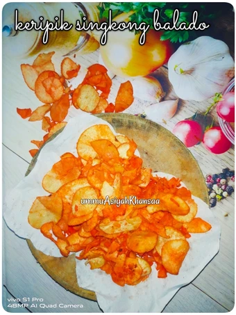 Cara Gampang Menyiapkan Resep Keripik singkong balado yang Enak Banget Anti Ribet, Menggugah Selera