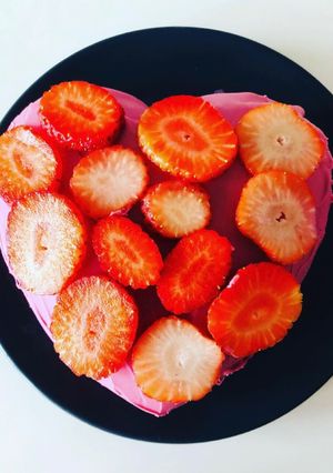 Une photo de Mon fraisier revisité, coeur Ruby