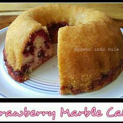 A picture of Strawberry Marble Cake.