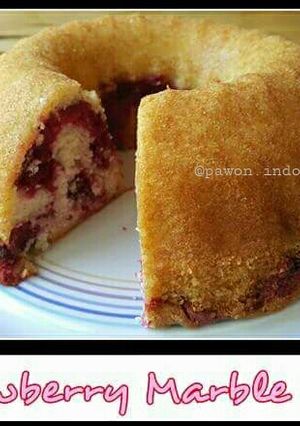 A picture of Strawberry Marble Cake.