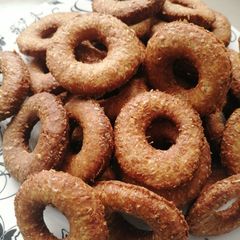 A picture of Whole wheat mini doughnuts 🍩.