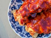 A picture of fried chicken batter