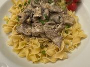 A picture of steak stroganoff