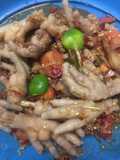 ตำตีนไก่กระชาย เผ็ดแซ่บ