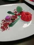 Mousse de piloncillo con glaseado espejo