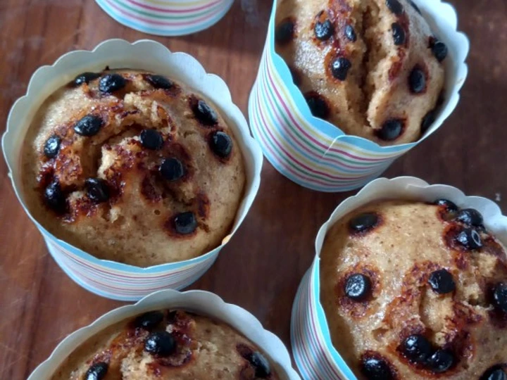 Langkah Gampang Membuat Resep Banana Muffin simpel cepet banget (no mixer, no oven) yang Lezat Anti Ribet, Bisa Manjain Lidah