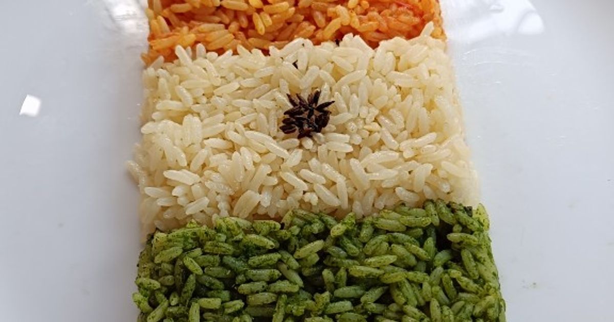 Tricolor Rice Recipe by Poulome Pandey - Cookpad