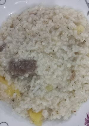 عکسی از دستور شوربا برنج با ماهیچه