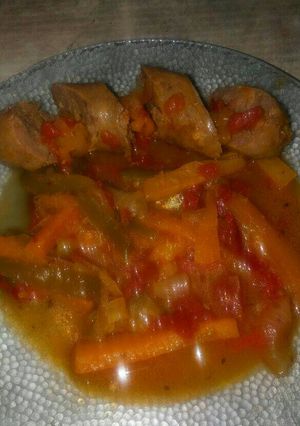 Una foto de Chorizos a la pomarola