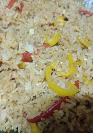 A picture of Egg stir fried rice.