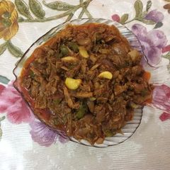 A picture of Tuna fish curry.