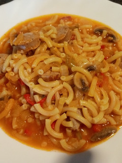 Una foto de Fideos a la cazuela con carne
