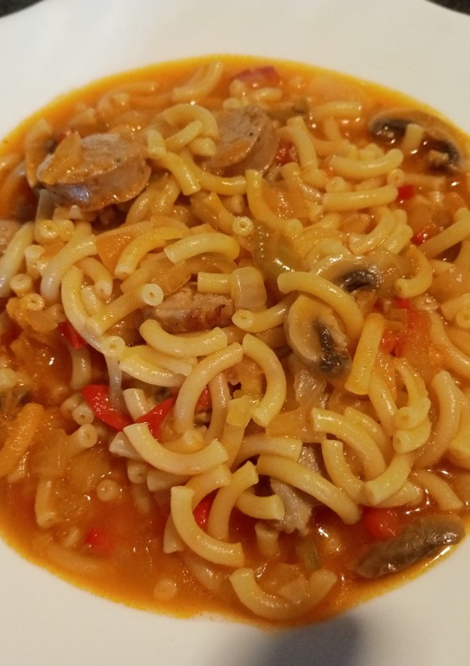Una foto de Fideos a la cazuela con carne