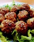 Tsukune de res (Albóndigas dulces estilo Japonés)