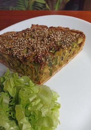 Una foto de Quiche de zucchini