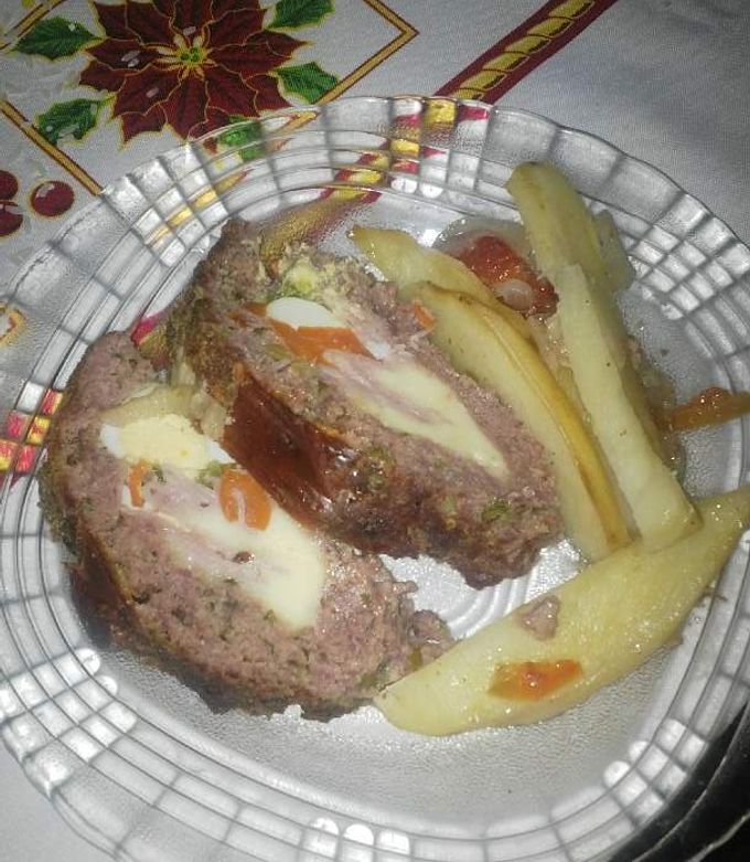 Una foto de Pan de carne con relleno