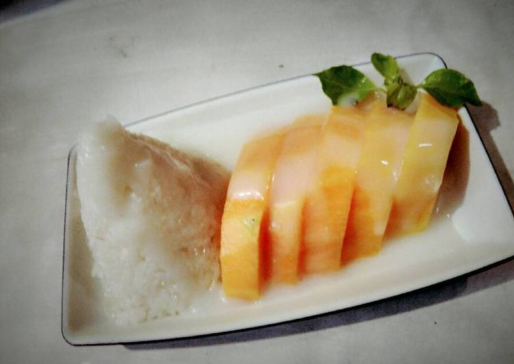 Resep Thai mango sticky rice, Enak Banget